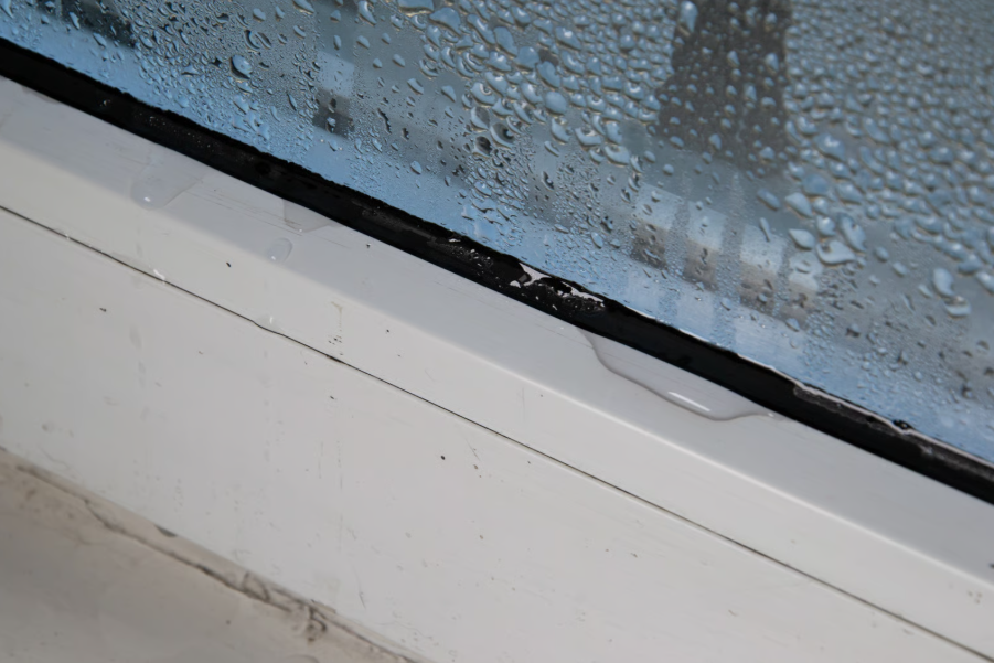 Condensation between window panes, a sign it may be time to replace windows